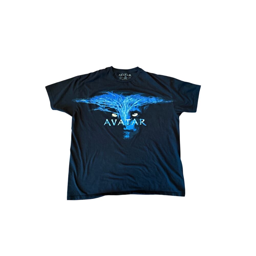 Y2K Black 2009 Avatar Movie Promo Tshirt - Size XXL (25x29)